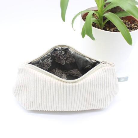 Mäppchen/Universaltasche aus Cord Hellbeige - handgenähtes Unikat