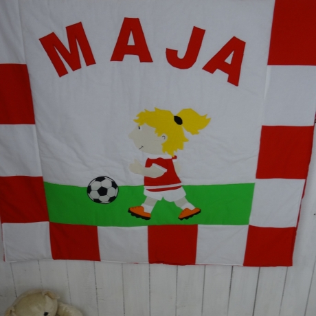 Krabbeldecke Maja, Patchwork, Kuscheldecke, Tagesdecke