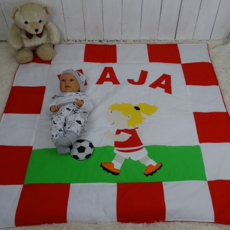 Krabbeldecke Maja, Patchwork, Kuscheldecke, Tagesdecke