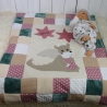 Krabbeldecke Drache, Patchworkdecke, Kuscheldecke, Tagesdecke