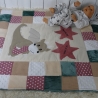 Krabbeldecke Drache, Patchworkdecke, Kuscheldecke, Tagesdecke