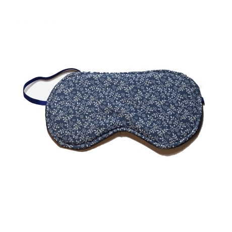 Schlafmaskte, Schlafbrille, Wellnessbrille, blau, Dirndlstoff