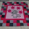 Krabbeldecke Maus, Patchwork, Kuscheldecke, Tagesdecke
