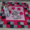Krabbeldecke Maus, Patchwork, Kuscheldecke, Tagesdecke