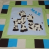 Krabbeldecke Giraffen, Patchwork, Kuscheldecke, Tagesdecke