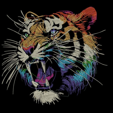Neu AUFWENDIGE Stickdatei Tiger Ervin Lunachild