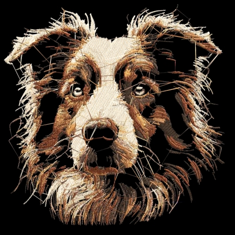 Neu Stickdatei Australian Shepherd Bart Lunachild