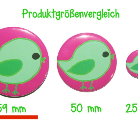 Taschenspiegel 59 mm Metall Spruch Camping Crew Wohnmobil