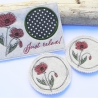 Stickdatei Mohn Untersetzer Mugrug