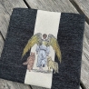 männlicher Engel 03 mit 2 Hunden - 18.70 x 17.95 cm