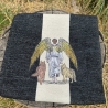 männlicher Engel 03 mit 2 Hunden - 18.70 x 17.95 cm