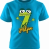 Kinder Kurzarm T-Shirt MONSTERCHEN personalisiert mit Name + Zahl
