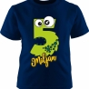 Kinder Kurzarm T-Shirt MONSTERCHEN personalisiert mit Name + Zahl