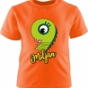 Kinder Kurzarm T-Shirt MONSTERCHEN personalisiert mit Name + Zahl