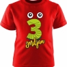 Kinder Kurzarm T-Shirt MONSTERCHEN personalisiert mit Name + Zahl