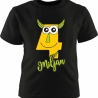 Kinder Kurzarm T-Shirt MONSTERCHEN personalisiert mit Name + Zahl