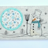 Stickdatei MugRug Untersetzer Schneemann 13x18cm und 13x20cm