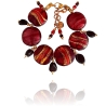 Edelstein-Armband, Muranoglas, Granat-Nuggets