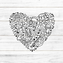 music heart Plotterdatei SVG DXF FCM