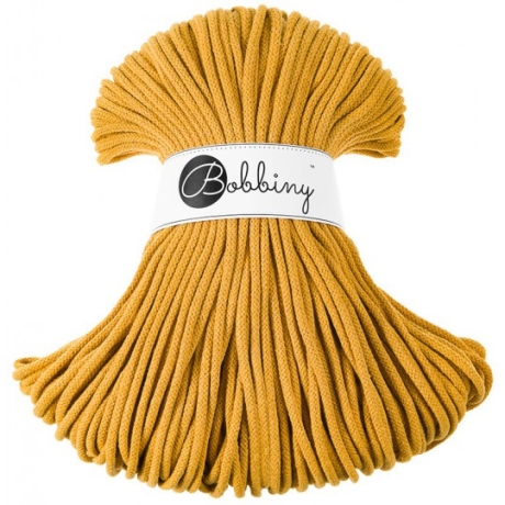Bobbiny Flechtkordel Premium 5mm 100m Farbe mustard