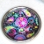 Neon Fantasy Glas Cabochon Chunk Druckknopf Gr.L