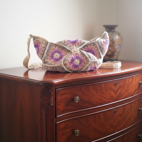 Boho Granny Square Umhängetasche