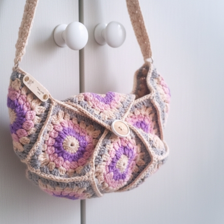 Boho Granny Square Umhängetasche
