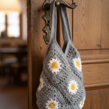 Große Granny Square Tasche