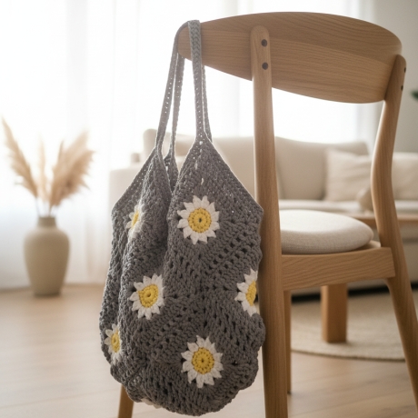 Große Granny Square Tasche