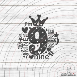I'm nine Plotterdatei SVG DXF