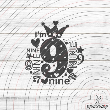 I'm nine Plotterdatei SVG DXF