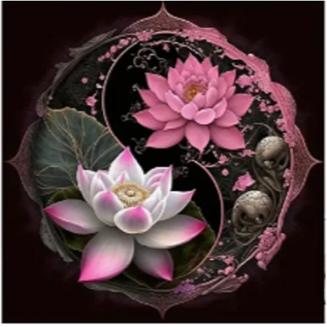 Holzanhänger Blattform Motiv Lotus
