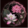 Holzanhänger Blattform Motiv Lotus