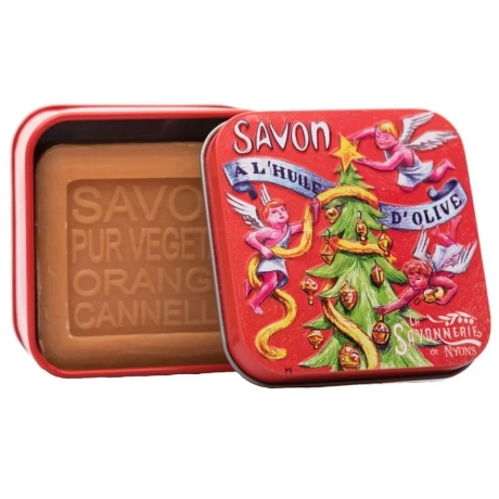 Franz. BIO-Sheabutter-Naturseife, 100g, Orange-Zimt