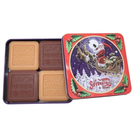 Sortiment 4 franz. BIO-Sheabutter-Naturseifen je 100g