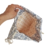 Turnbeutel mit Hase, Spatz & Blumen - Off-White