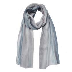 Damen-/Herren-Seiden-Langschal bunt, 178 x 50 cm, grau