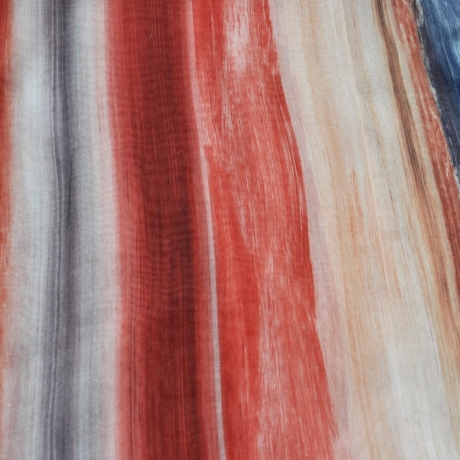 Damen-/Herren-Seiden-Langschal bunt, 178x50 cm, rostfarben