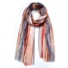 Damen-/Herren-Seiden-Langschal bunt, 178x50 cm, rostfarben