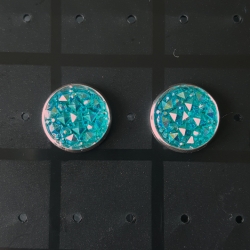 Ohrstecker Cabochon Blue Ice