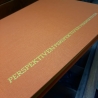 Fotoalbum mit Satinband, Prägung, handgemacht, Kartonblätter bunt