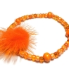 Kinderarmand orange Glasperlen und Quaste