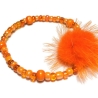 Kinderarmand orange Glasperlen und Quaste