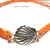 Armband MUSCHEL orange  Makramee handmade Flechtarmband
