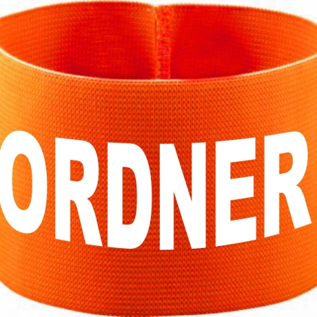 gummielastische Armbinde 10 cm bedruckt mit ORDNER