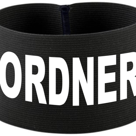 gummielastische Armbinde 10 cm bedruckt mit ORDNER