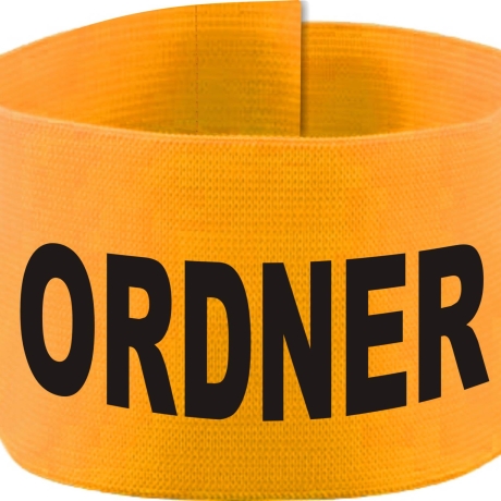 Klett-Armbinde 10 cm Höhe bedruckt mit ORDNER