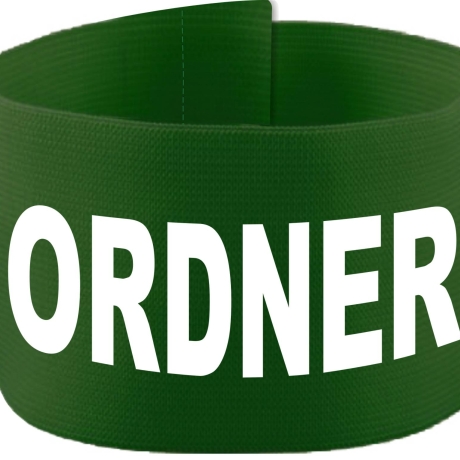 Klett-Armbinde 10 cm Höhe bedruckt mit ORDNER