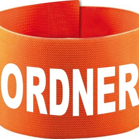 Klett-Armbinde 10 cm Höhe bedruckt mit ORDNER