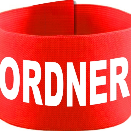 Klett-Armbinde 10 cm Höhe bedruckt mit ORDNER